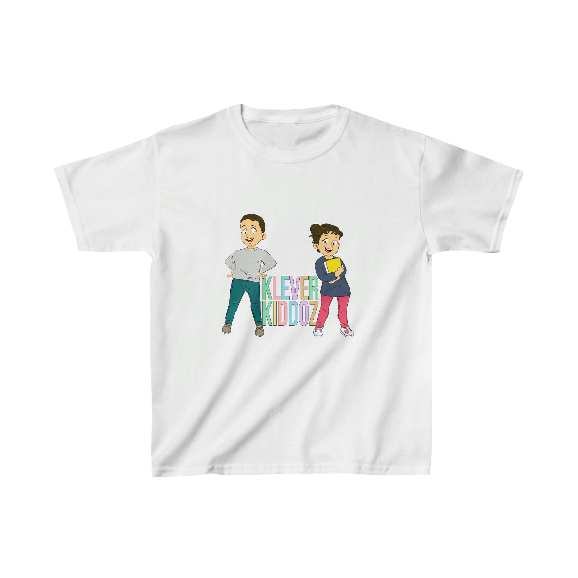 Devin and Rose Klever Kiddoz Color Font Kids Cotton T-Shirt