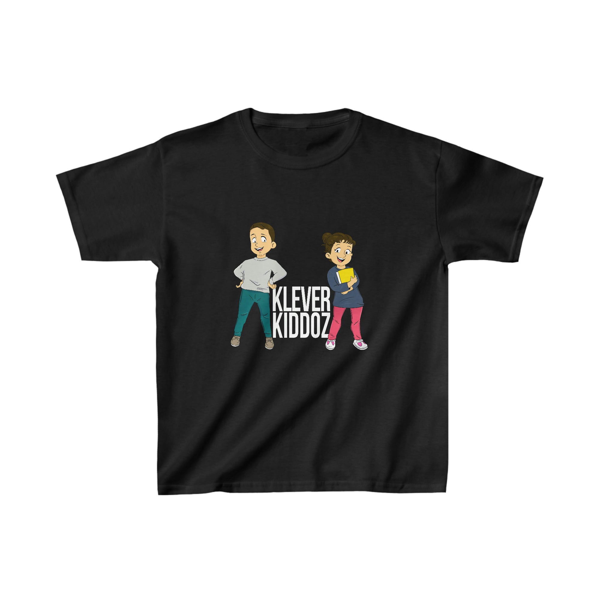 Devin and Rose Klever Kiddoz White Font Kids Cotton T-Shirt